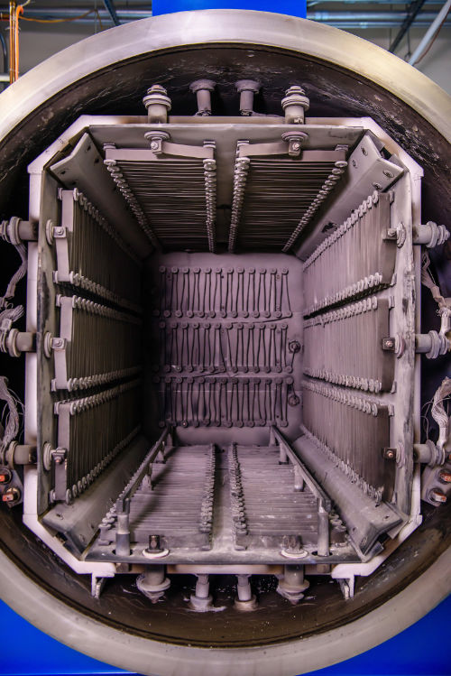 Inside view of a vacuum brazing furnace, Altair Technologies Inc.